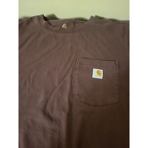 Pre-Owned unisex Carhartt Short Sleeve Pocket T-Shirt Lavender Sz S